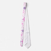 Cravate Floral moderne violet rose (Dos)