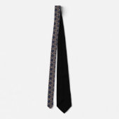 Cravate Floral Network Blue and tan Neck Tie (Dos)