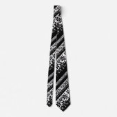 Cravate Floral noir et blanc (Dos)