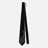 Cravate Floral Ornaments Black Neck Tie (Devant)