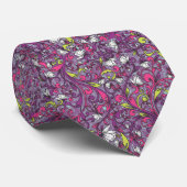 Cravate Floral Pattern Custom Necktie (Roulé)