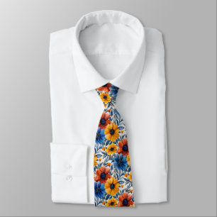Cravate Floral rustique mode rétro motif