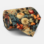 Cravate Floral Thanksgiving Motif Vintage (12) (Roulé)