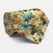 Cravate Floral Thanksgiving Motif Vintage (5) (Roulé)