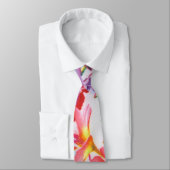 Cravate Floral vibrant à la mode hawaïen tropical Girly (Attaché)