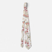 Cravate Floral vintage sur blanc (Dos)