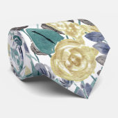 Cravate Floral Watercolor (Roulé)