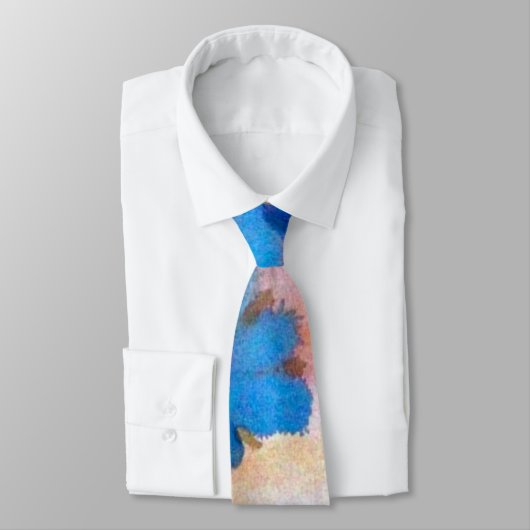 Cravate florale bleue masculine (Attaché)