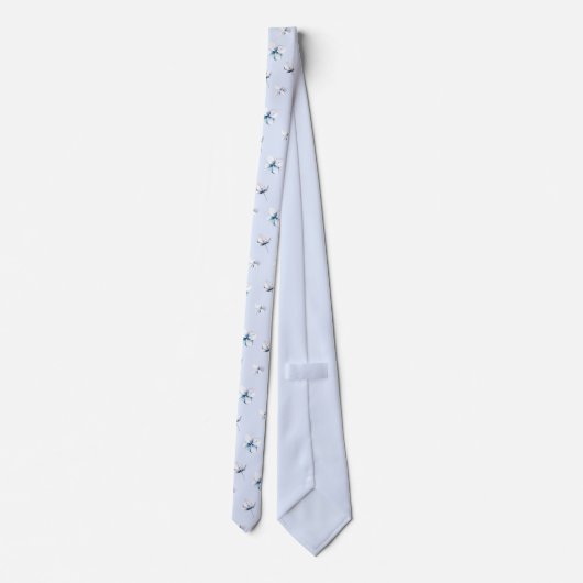 Cravate Florale Blue Hydrangea (Dos)