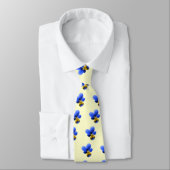 Cravate florale Blue Pansy (Attaché)