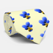 Cravate florale Blue Pansy (Roulé)