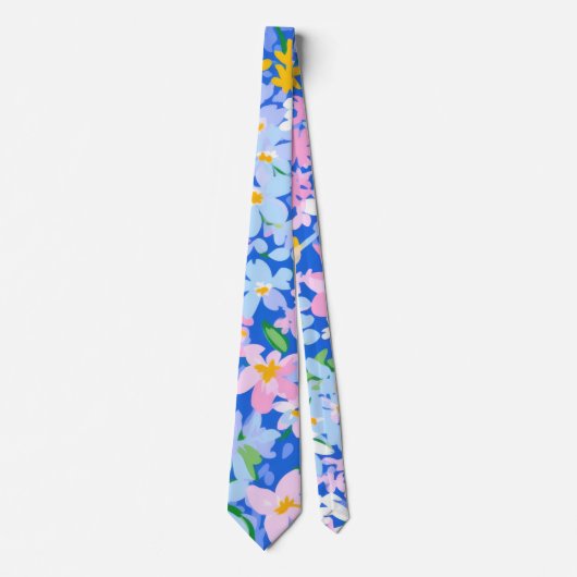 Cravate Florale, Cravate Fleur, Cadeau Cravate, Cr (Devant)