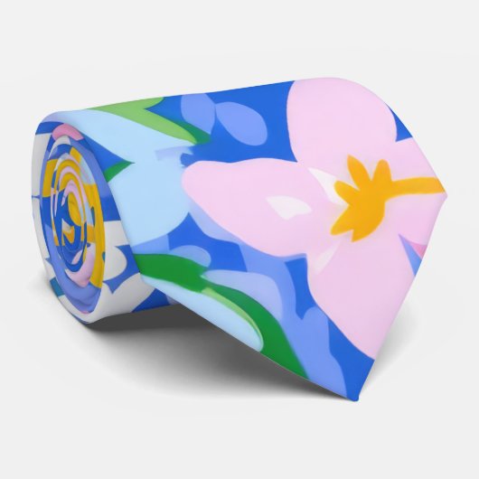 Cravate Florale, Cravate Fleur, Cadeau Cravate, Cr (Roulé)