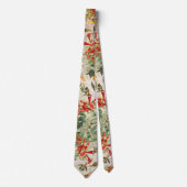 Cravate florale de faune d'oiseaux de colibri (Devant)