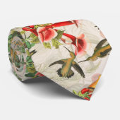 Cravate florale de faune d'oiseaux de colibri (Roulé)