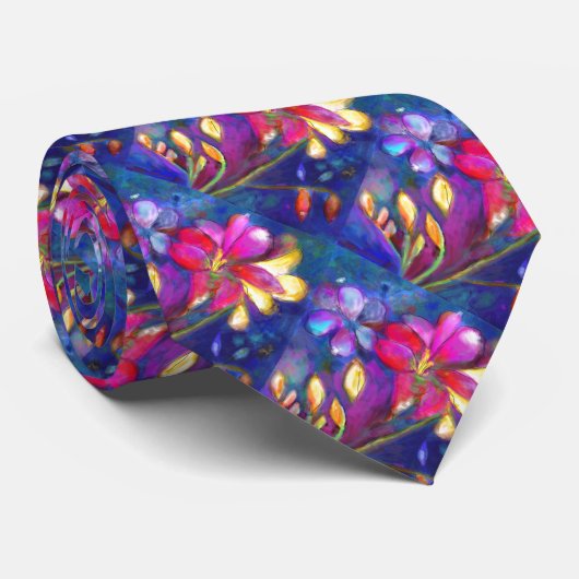 Cravate florale de freesia (Roulé)