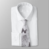 Cravate florale grise (Attaché)