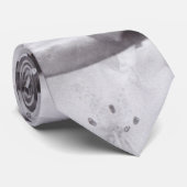 Cravate florale grise (Roulé)