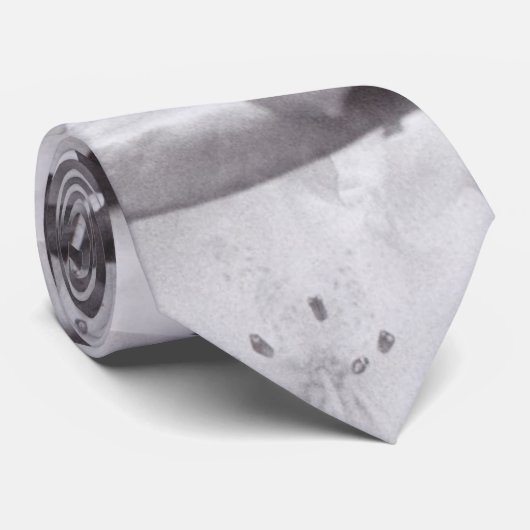 Cravate florale grise (Roulé)