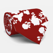 cravate florale moderne de silhouette (Roulé)