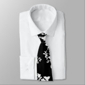 cravate florale moderne de silhouette (Attaché)