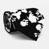cravate florale moderne de silhouette (Roulé)