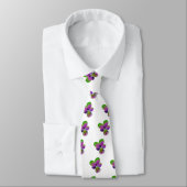 Cravate florale pourpre et vert de Pansy (Attaché)