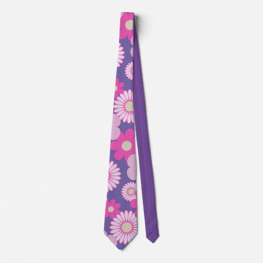 Cravate florale pourpre pour lui (Devant)