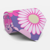 Cravate florale pourpre pour lui (Roulé)