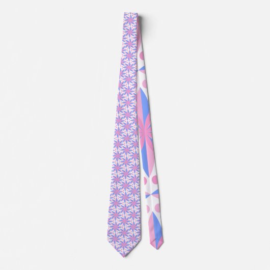 Cravate florale Trans Pride : Fleur avec fierté (Devant)