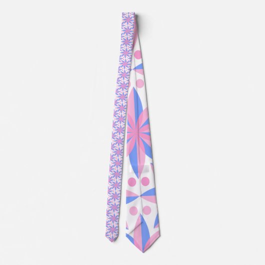 Cravate florale Trans Pride : Fleur avec fierté (Dos)