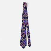 Cravate Flore Abstraite moderne de soie Foulard (Devant)