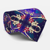 Cravate Flore Abstraite moderne de soie Foulard (Roulé)
