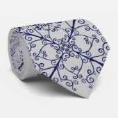 Cravate Flore Bleue (Roulé)