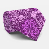 Cravate Flore d'algues Art Nouveau, Améthyste violet (Roulé)