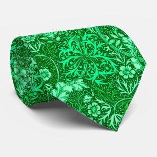Cravate Flore d'algues Art nouveau, vert émeraude