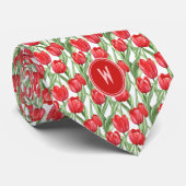 Cravate Flore des tulipes rouges (Roulé)