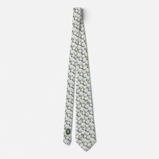 Cravate Flore d'Hydrangée blanche (Dos)