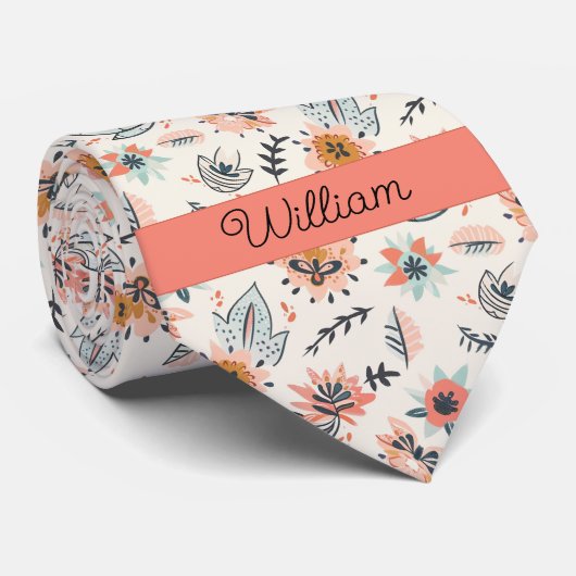 Cravate Flore lunaire (Roulé)