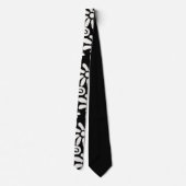 Cravate Flore noir blanc & Fleurs Fleurs Fleurs Fleurs Fle (Dos)