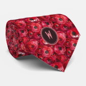 Cravate Flore rouge Ranunculus (Roulé)