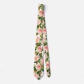 Cravate Flore Tropical Palm rose Fleurs Botanique (Devant)