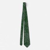 Cravate Flore verte moderne et fleurs Groomsmen (Dos)