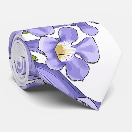 Cravate Flores do Brasil jacaranda (Roulé)