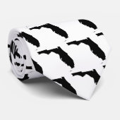 Cravate Floride en noir et blanc (Roulé)