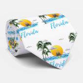 Cravate Floride Ocean Sunset Sailing (Roulé)
