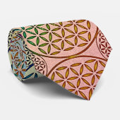 Cravate Flower of Life - stamp grunge pattern 1 (Roulé)