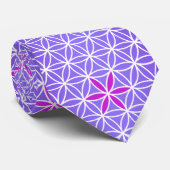 Cravate Flower Of Life - stamp seamless pattern - violet (Roulé)