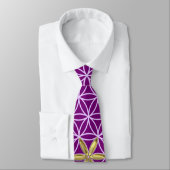 Cravate Flower Of Life - timbre sans couture motif - or ro (Attaché)