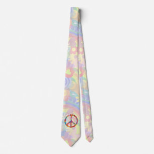 Cravate Flower Power Peace sign I + your backgr. & ideas